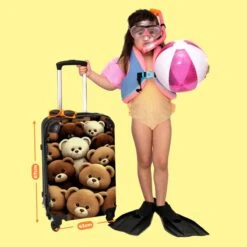 NoBoringSuitcases.com® Koffer Groot - Teddybeer - Knuffel - Bruin - Beer - Trolley Koffer Met TSA-slot - Met Wielen - 90 Liter - Reiskoffer - 66 Cm -Optimaal Reisopslag Winkel 1200x1200 648
