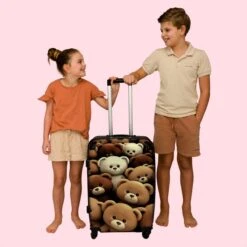 NoBoringSuitcases.com® Koffer Groot - Teddybeer - Knuffel - Bruin - Beer - Trolley Koffer Met TSA-slot - Met Wielen - 90 Liter - Reiskoffer - 66 Cm -Optimaal Reisopslag Winkel 1200x1200 649