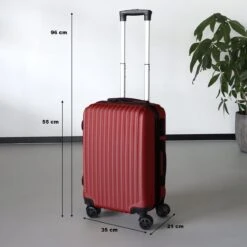 Handbagage Koffer 55cm Rood 4 Wielen Trolley Met Pin Slot -Optimaal Reisopslag Winkel 1200x1200 82