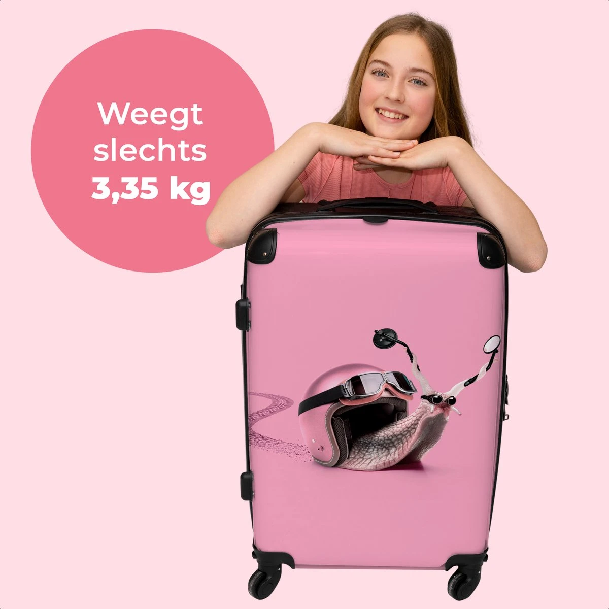 NoBoringSuitcases.com® Koffer groot - Slak - Roze - Meisjes - Racen - Trolley koffer met TSA-slot - Met wielen - 90 liter - Reiskoffer - 66 cm NoBoringSuitcases.com® Koffer Groot - Slak - Roze - Meisjes - Racen - Trolley Koffer Met TSA-slot - Met Wielen - 90 Liter - Reiskoffer - 66 Cm -Optimaal Reisopslag Winkel 1200x1200 904
