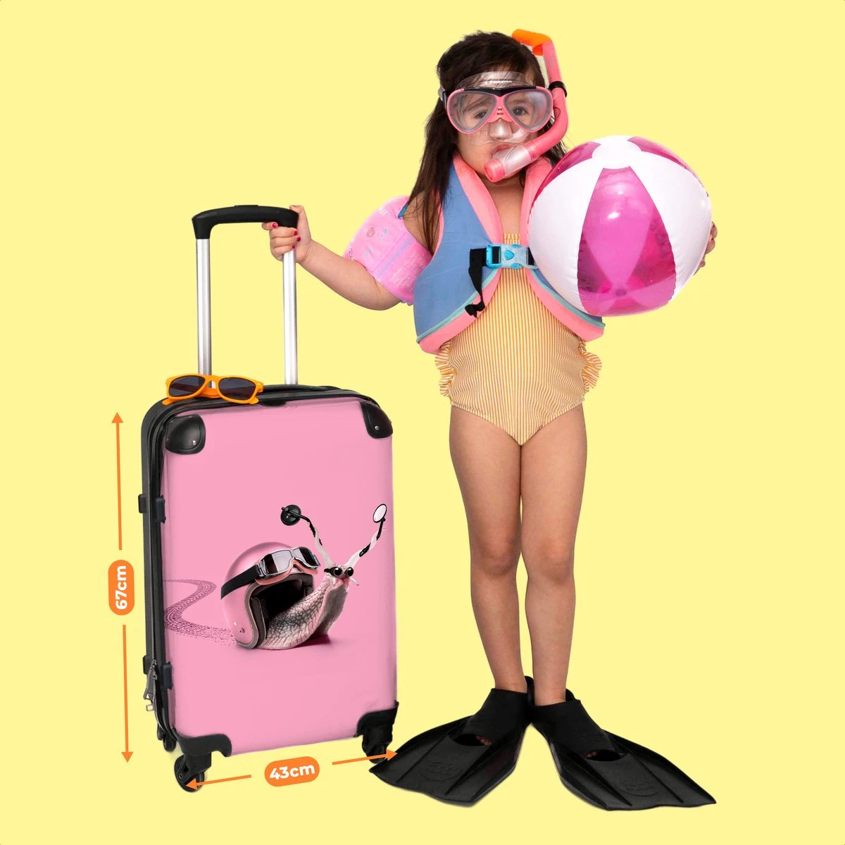 NoBoringSuitcases.com® Koffer groot - Slak - Roze - Meisjes - Racen - Trolley koffer met TSA-slot - Met wielen - 90 liter - Reiskoffer - 66 cm NoBoringSuitcases.com® Koffer Groot - Slak - Roze - Meisjes - Racen - Trolley Koffer Met TSA-slot - Met Wielen - 90 Liter - Reiskoffer - 66 Cm -Optimaal Reisopslag Winkel 1200x1200 908