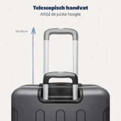 TRVLMORE Kofferset - 3 Delig - 38L (handbagage) + 70L + 110L - Donkergrijs 4 TRVLMORE Kofferset - 3 Delig - 38L (handbagage) + 70L + 110L - Donkergrijs -Optimaal Reisopslag Winkel 1200x1200 954