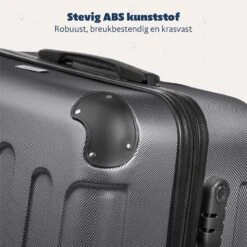 TRVLMORE Kofferset - 3 Delig - 38L (handbagage) + 70L + 110L - Donkergrijs 9 TRVLMORE Kofferset - 3 Delig - 38L (handbagage) + 70L + 110L - Donkergrijs -Optimaal Reisopslag Winkel 1200x1200 959