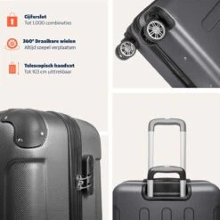 TRVLMORE Kofferset - 3 Delig - 38L (handbagage) + 70L + 110L - Donkergrijs 11 TRVLMORE Kofferset - 3 Delig - 38L (handbagage) + 70L + 110L - Donkergrijs -Optimaal Reisopslag Winkel 1200x1200 961