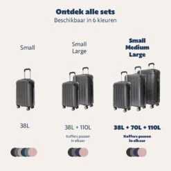 TRVLMORE Kofferset - 3 Delig - 38L (handbagage) + 70L + 110L - Donkergrijs 12 TRVLMORE Kofferset - 3 Delig - 38L (handbagage) + 70L + 110L - Donkergrijs -Optimaal Reisopslag Winkel 1200x1200 962
