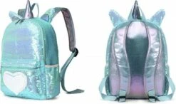 Eenhoorn Schooltas - Rugzak - Unicorn Rugtas 42 X 30 X 14 Cm- Kinderrugzak - Sequin- Luxe Giftset - Pailletten - Inclusief Tas + Etui - Turquoise - Voor Al Je Speelgoed En Schoolspullen -Optimaal Reisopslag Winkel 1200x707 1