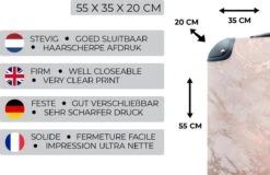 MuchoWow® Koffer - Marmer - Roze - Luxe - Marmerlook - Glitter - Design - Past Binnen 55x40x20 Cm En 55x35x25 Cm - Handbagage - Trolley - Fotokoffer - Cabin Size - Print -Optimaal Reisopslag Winkel 1200x779