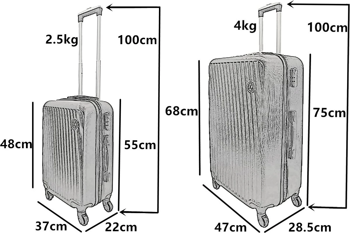 SB Travelbags kofferset - 2 delige -Blauw - 75cm/55cm SB Travelbags Kofferset - 2 Delige -Blauw - 75cm/55cm -Optimaal Reisopslag Winkel 1200x797 3