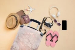 MuchoWow® Koffer - Marmer - Roze - Luxe - Marmerlook - Glitter - Design - Past Binnen 55x40x20 Cm En 55x35x25 Cm - Handbagage - Trolley - Fotokoffer - Cabin Size - Print -Optimaal Reisopslag Winkel 1200x800 8