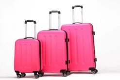 Decent Handbagage Koffer / Trolley / Reiskoffer - 50 Cm - 32 Liter - ABS - Neon-Fix - Roze -Optimaal Reisopslag Winkel 1200x808