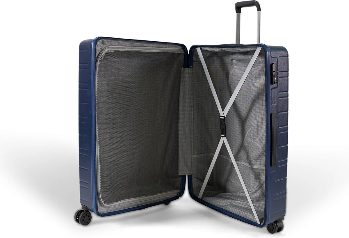 ©TROLLEYZ - Amsterdam No.9 - Reiskoffer 78cm met TSA slot - Dubbele wielen - 360° spinners - 100% ABS - Reiskoffer in Ocean Blue ©TROLLEYZ - Amsterdam No.9 - Reiskoffer 78cm Met TSA Slot - Dubbele Wielen - 360° Spinners - 100% ABS - Reiskoffer In Ocean Blue -Optimaal Reisopslag Winkel