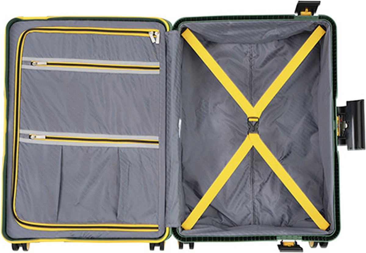 CarryOn Steward Kofferset - 2-delige TSA Trolleyset met kliksloten - Dubbele wielen - Groen CarryOn Steward Kofferset - 2-delige TSA Trolleyset Met Kliksloten - Dubbele Wielen - Groen -Optimaal Reisopslag Winkel 1200x831 6