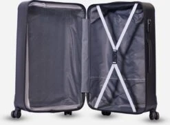 ©TROLLEYZ - Bali No.22 - Trolley - 55cm Met TSA Slot - Dubbele Wielen - 360° Spinners - 100% ABS - Handbagage Koffer In Night Black -Optimaal Reisopslag Winkel 1200x878