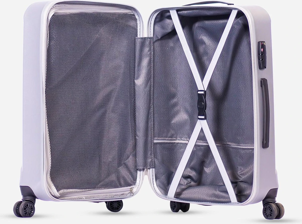 ©TROLLEYZ - Bali No.22 - Reiskoffer 78cm met TSA slot - Dubbele wielen - 360° spinners - 100% ABS - Reiskoffer in Metallic Grey ©TROLLEYZ - Bali No.22 - Reiskoffer 78cm Met TSA Slot - Dubbele Wielen - 360° Spinners - 100% ABS - Reiskoffer In Metallic Grey -Optimaal Reisopslag Winkel