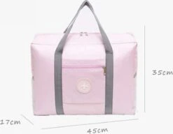 Merkloos Reistas - Handbagage Tas - Opvouwbaar - Roze - Travelbag -Optimaal Reisopslag Winkel 1200x931