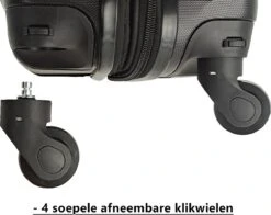 SB Travelbags Handbagage Koffer 51cm 4 Wielen Trolley - Zwart -Optimaal Reisopslag Winkel 1200x950