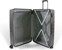 ©TROLLEYZ - Amsterdam No.9 - Reiskoffer 78cm Met TSA Slot - Dubbele Wielen - 360° Spinners - 100% ABS - Reiskoffer In Cloudy Grey -Optimaal Reisopslag Winkel 1200x964 1