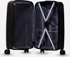 ©TROLLEYZ - Ibiza No.3 - Reiskoffer 69cm Met TSA Slot - Dubbele Wielen - 360° Spinners - 100% ABS - Reiskoffer In Night Black -Optimaal Reisopslag Winkel 1200x977 2
