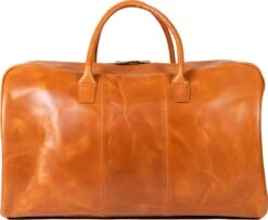 NEGOTIA Delta - Leren Weekendtas - Leren Reistas - Duffel Bag - 100% Luxe Top-Grain Leer - Bruin -Optimaal Reisopslag Winkel 1200x986