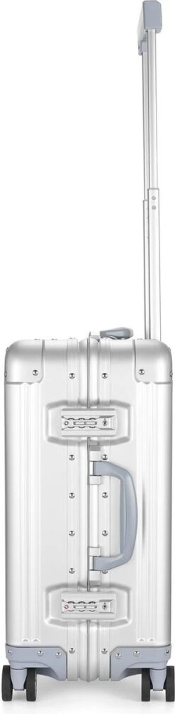 Aluminium Handbagage Koffer Mozzel Darrow - Reiskoffer Met Wielen - 51cm - Harde Koffer - Zilver -Optimaal Reisopslag Winkel 295x1200