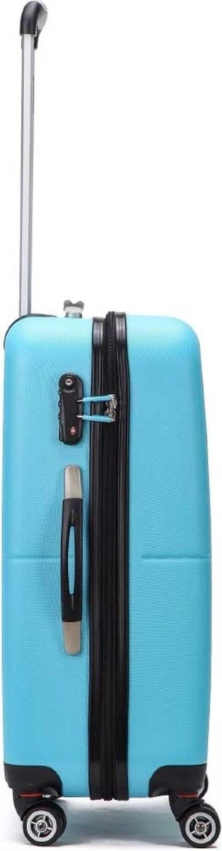 Decent Neon-Fix 2.0 Medium Koffer 66 cm - 65 Liter - Blauw Decent Neon-Fix 2.0 Medium Koffer 66 Cm - 65 Liter - Blauw -Optimaal Reisopslag Winkel