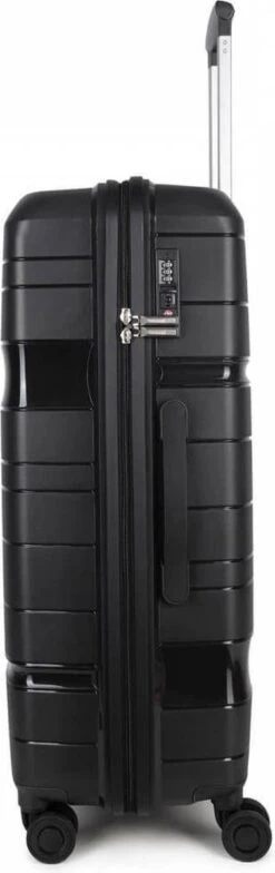 Decent ONE-CITY Large Koffer - 76 Cm - TSA Slot - Zwart -Optimaal Reisopslag Winkel 378x1200