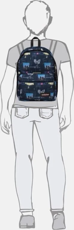 Eastpak Out Of Office Rugzak - Shapes Blue -Optimaal Reisopslag Winkel 385x1200 1