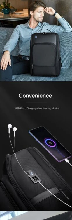 Arctic Hunter Rugtas - Laptop Tas - 15,6 Inch - Waterafstotend - Usb Oplaadstation -Optimaal Reisopslag Winkel 395x1200 3