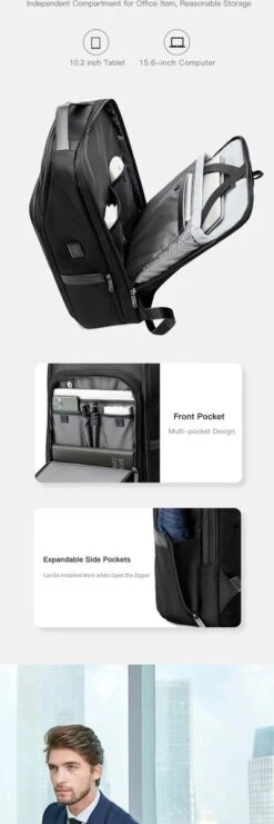 Arctic Hunter Rugtas - Laptop Tas - 15,6 Inch - Waterafstotend - Usb Oplaadstation -Optimaal Reisopslag Winkel 400x1200 1