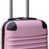 Travelerz Lichtgewicht ABS Reiskoffer Met Cijferslot Licht Roze 27 Liter