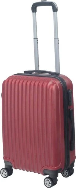 Handbagage Koffer 55cm Rood 4 Wielen Trolley Met Pin Slot -Optimaal Reisopslag Winkel 486x1200