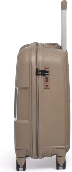 ©TROLLEYZ - Venice No.10 - Trolley - 55cm Met TSA Slot - Dubbele Wielen - 360° Spinners - 100% Polypropyleen - Handbagage Koffer In Pearl Sand -Optimaal Reisopslag Winkel 500x1200 1