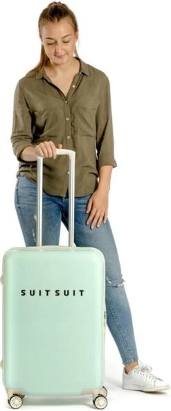 SUITSUIT - Fabulous Fifties - Luminous Mint - Reiskoffer (66 Cm) -Optimaal Reisopslag Winkel 500x1200