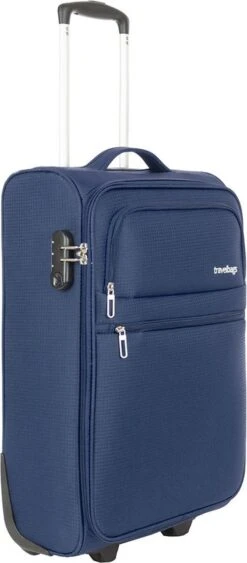 Travelbags Handbagage Zachte Koffer / Trolley / Reiskoffer - The Base - 55 Cm - Blauw -Optimaal Reisopslag Winkel 526x1200 1