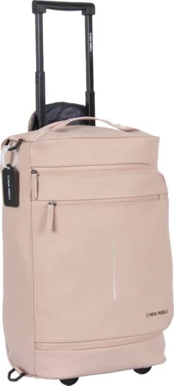 New Rebels® Harper Reistas / Weekendtas Geschikt Voor Handbagage - Waterafstotend Polyutheraan - Trolley Met Wielen En Reflectiedetails - Oud Roze - 29L -Optimaal Reisopslag Winkel 544x1200