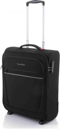 Travelite Cabin 2 Wheel Trolley Black -Optimaal Reisopslag Winkel 557x1200