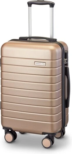 Swiss Alpine 2.0 - Handbagage Koffer - 55x35x20 Cm - 4 Wielen - Goud - Brons
