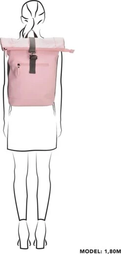 Charm London Neville Waterproof Roll Top Backpack Pink -Optimaal Reisopslag Winkel 570x1200 2