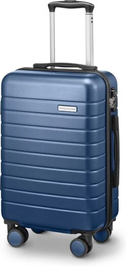 Swiss Alpine 2.0 - Handbagage Koffer - 55x35x20 Cm - 4 Wielen - Blauw