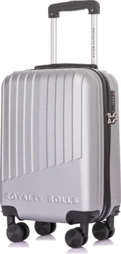 Royalty Rolls Amsterdam Handbagage Koffer 52 Cm - 25 Liter - Zilvergrijs