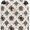 Guess House Party 18 In 4 Wheeler Dames Reiskoffer - Cream Multi Logo -Optimaal Reisopslag Winkel 576x1200 1