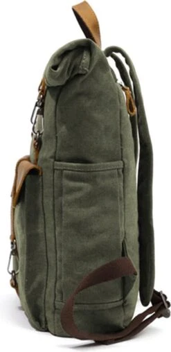 MORGNTAU - Ukiyo - Rugzak - Backpack - Groen - Canvas - Leer -Optimaal Reisopslag Winkel 583x1200 3