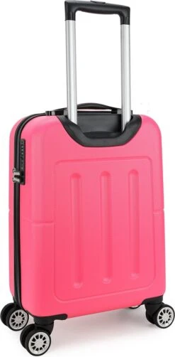 Decent Handbagage Koffer / Trolley / Reiskoffer - 50 Cm - 32 Liter - ABS - Neon-Fix - Roze -Optimaal Reisopslag Winkel 591x1200 1