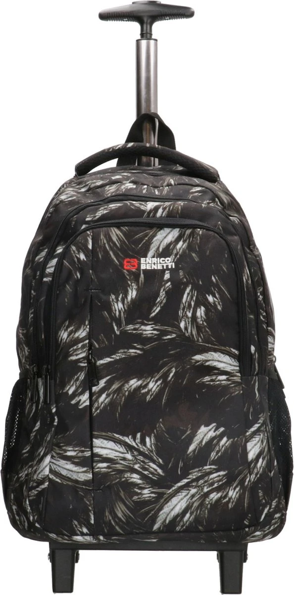 Enrico Benetti Trolleyrugzak - Rugzak Trolley - 2 wielen - Zwart Enrico Benetti Trolleyrugzak - Rugzak Trolley - 2 Wielen - Zwart -Optimaal Reisopslag Winkel 594x1200 4