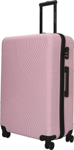 Enrico Benetti Koffer / Trolley / Reiskoffer - 75 X 46 X 25 Cm - 93 Liter - ABS - Maat L - Louisville - Roze -Optimaal Reisopslag Winkel 599x1200 3