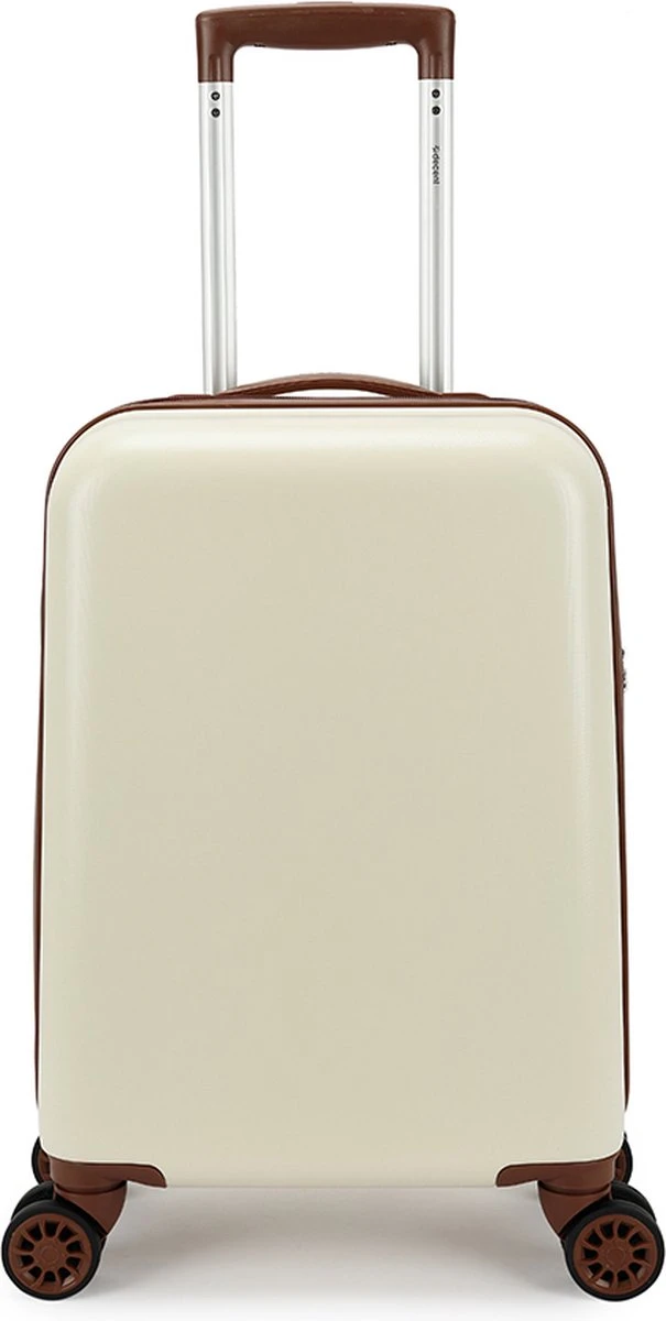 Decent Retro Handbagage Koffer 55 cm White Decent Retro Handbagage Koffer 55 Cm White -Optimaal Reisopslag Winkel