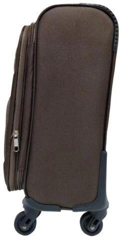 Stoffen Handbagage Koffer 51cm 4 Wielen Trolley - Bruin -Optimaal Reisopslag Winkel 610x1200