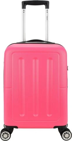 Decent Handbagage Koffer / Trolley / Reiskoffer - 50 Cm - 32 Liter - ABS - Neon-Fix - Roze