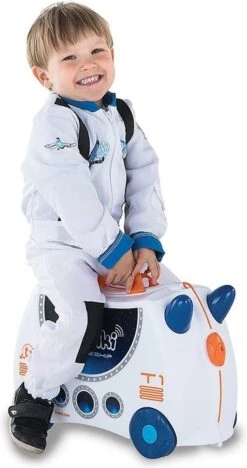 Trunki Ride-on Reiskoffer Incl. Stickers - Skye Ruimteschip -Optimaal Reisopslag Winkel 634x1200 2