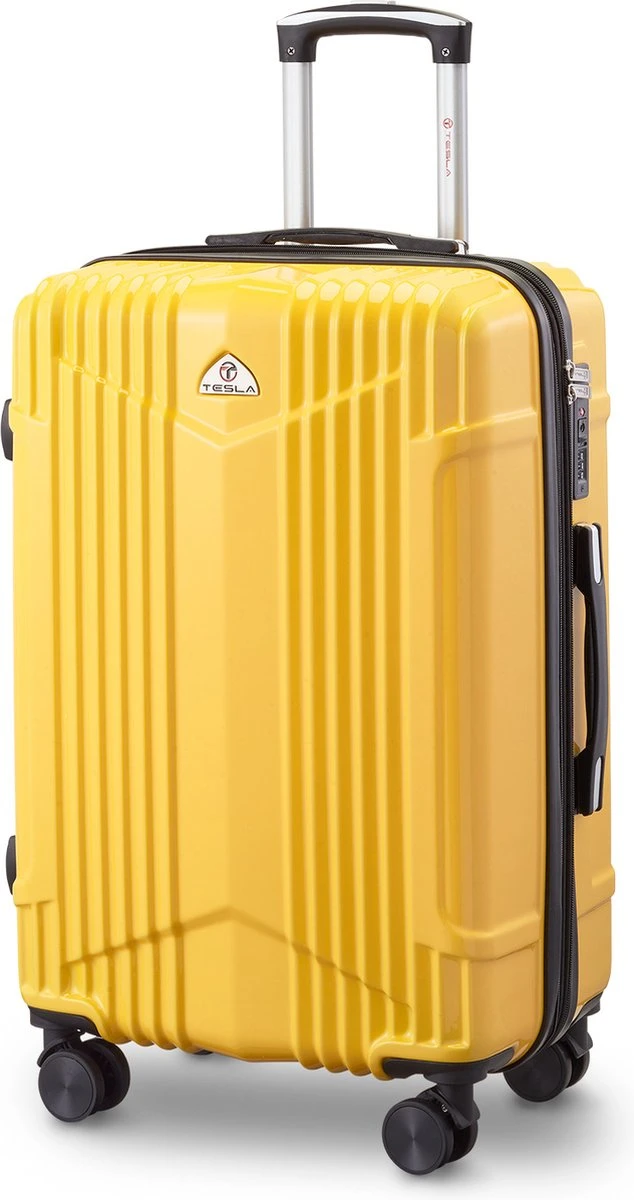 Tesla PC - Reiskoffer - 65 cm - 4 Wielen - Geel Tesla PC - Reiskoffer - 65 Cm - 4 Wielen - Geel -Optimaal Reisopslag Winkel 634x1200 6